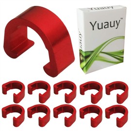 Yuauy 10 PCs RED Metal C-Clips Clamps U-Clips Buckle MTB BMX Mountain Bike Bicycles Brake Cable derailleur Shifter Cable Guides Gear Cable Housing Hose