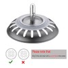 Kitchen Sink Drain Basket Strainer Filter/Stopper with Handle, Anti-Clog Kitchen