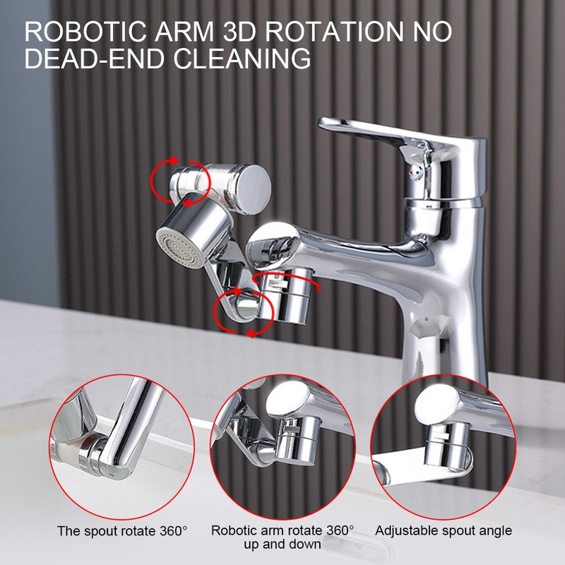 Universal Rotating Faucet Extender 2 Pack 1080 Degree Rotating Faucet