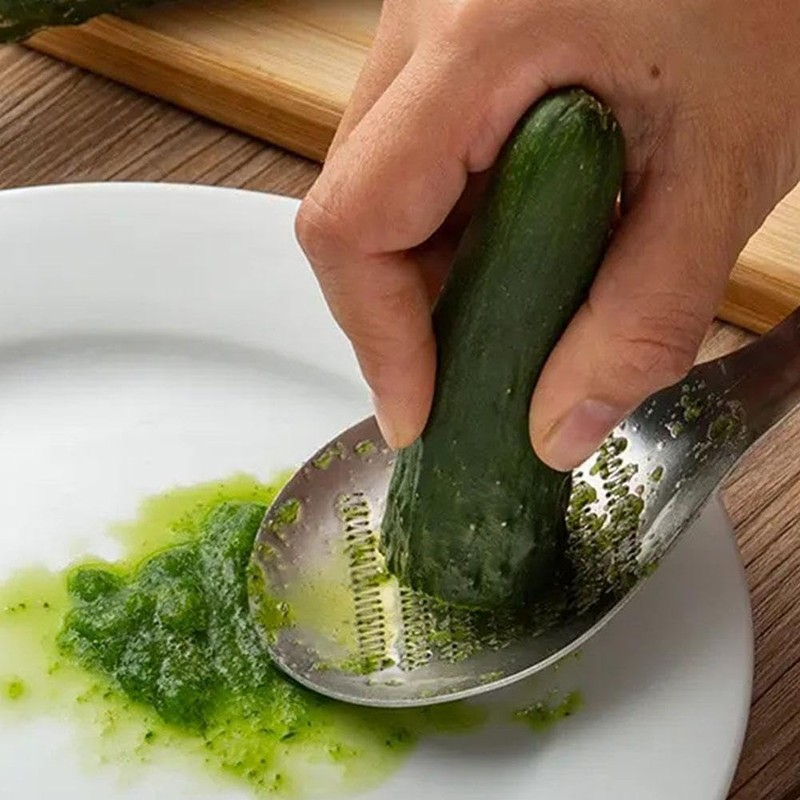 Stainless Steel Grater Spoon,Garlic Grinders Grating Spoons,Grater Grinder Spoon,Ginger Grater