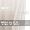 jinchan Beige Kitchen Curtains Linen Tier Curtains 45 Inches Farmhouse