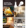 BrightArk E26 Rechargeable Led Light Bulbs with Remote, 3 Colors