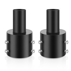 DoubleFill 2 Pcs 4 Inch Light Pole Tenon Adapter 2 3/8 Inch Round Tenon Slip Fitter Adapter Outdoor Vertical Mount Bracket for LED Parking Lot Street Lights Shoebox Lighting