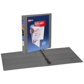 Heavy-Duty View Binders, 1" (250 Sheet Capacity), Gray, 1/EA