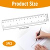 3 Pack 6 Inch Ruler Clear Rulers Small Straight Ruler