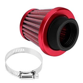 Keenso - Filtro de Aire Moto,Filtro de Aire para Moto con 38 mm Abrazadera para Atv Dirt Pit Bike(rojo)