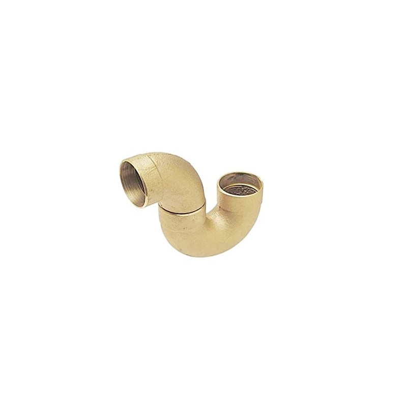 EZ-FLUID 2" Nominal (2-1/8" OD) DWV Cast Brass P-Trap Copper