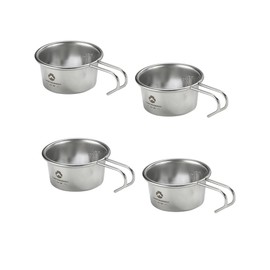 [4-Pack] Mini 304 Stainless Steel Sierra Cups – 60ml Small Camping Cups for Sauce, Espresso, Tasting & Outdoor Cooking – Lightweight, Stackable, Rust-Resistant – Ideal for Hiking, Camping & Picnics