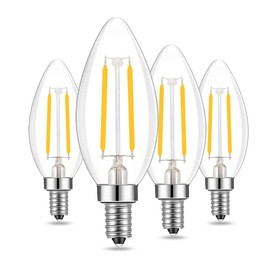 Lamsky E14 LED Bulb 4000K Natural White 2W,20W-25W Equivalent AC 110V 220V Compatible,Vintage E14 European Base Bulb for Chandelier,Pendant Light(4 Pack)