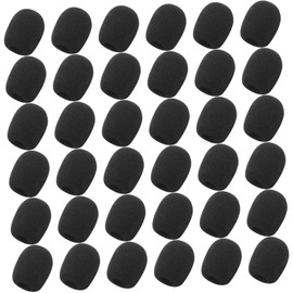 CORHAD Microphone Foam Covers 50pcs Mic Windscreen Socks for Lapel Headset Replacement Caps