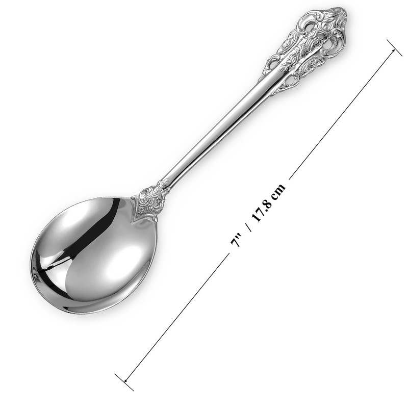 KEAWELL Gorgeous Round Soup Spoon, Set of 4, 18/10 Stainless