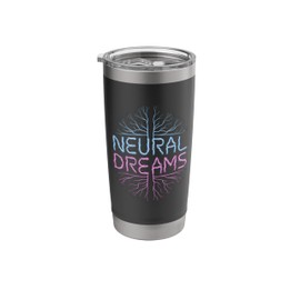 Neural Dreams Artificial Intelligence AI Neural Network Stainless Steel Insulated Tumbler