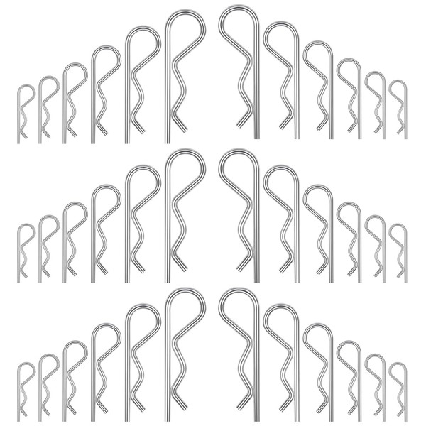 EIHI Locking Pin, 40 Pieces Galvanised RC Clips, Cotter Pins,