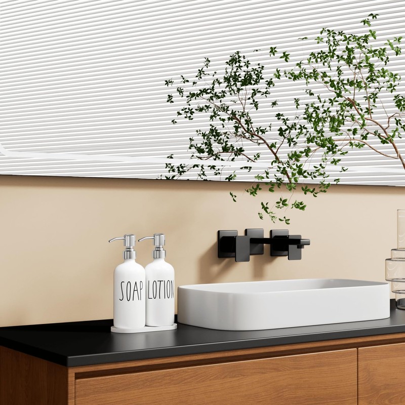 MOMEEMO Hand Soap Dispenser for Bathroom, Soap and Lotion Dispenser