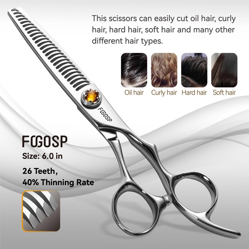 FOGOSP Thinning Shears for Hair Cutting Extremely Sharp Japan VG10