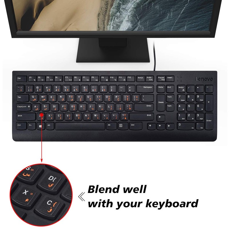 3PCS Arabic Keyboard Stickers for Laptop, MacBook Air/Pro, Desktop PC