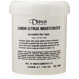 Dinur Cosmetics Lemon Citrus Moisturizer for Normal/Oily Skin Helps to Cleanse & Purify Pores Leaves Healthy Glow16 oz., 454 grams