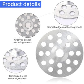 100Pcs Silver 1 inch Plaster Washers Zinc Metal Washer, Plaster Repair Washers Profile Washer for Wall, Ceiling, and Drywall Repair，Washers，Drywall Repair Clips