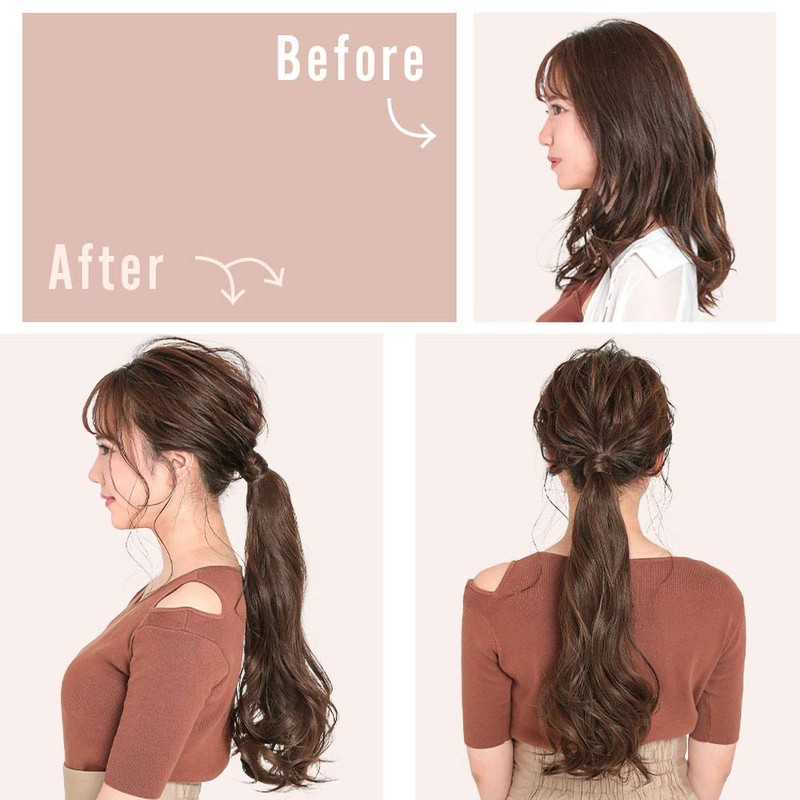 AQUADOL Wgt806-A-MBG Wig, Ponytail, Mixed Long, Curly, Magic Pony, Pony,