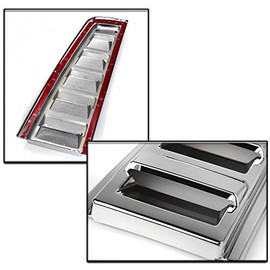 ZMAUTOPARTS Rear Upper Tail Light Lamp Vent Cover Guard Trim Chrome Compatible with 2003-2009 Hummer H2