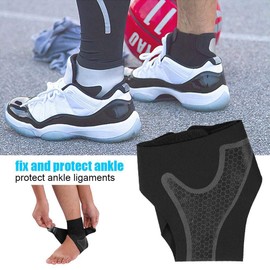 Brrnoo Tobillera Deportiva Ajustable para Esguince, Sleeve de Tobillo de Neopreno Transpirable, Compresión de Pie para Lesiones de Tobillo y Alivio del Dolor(M-Left)