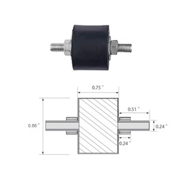 L Continue 4 Pack 5/16"-18 NC Garage Door Opener Vibration Isolator Kit Replacement for 89LM.