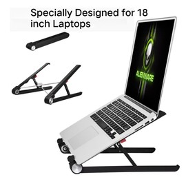 Portable Laptop Stand for Dell Alienware M18 18 inch Gaming Laptop.Very Easy to Handle 18 inches and Very Stable Laptop Stand for Desk,Made of Reinforced Nylon, 304 Stainless Steel and Silicone.Black