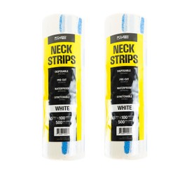 Studio Limited 5 Rolls Disposable Neck Strip Paper Roll Barber Paper Neck Strips Disposable Neck Paper (2 Pack/ 10 Rolls, White) 1000 Strips