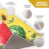 Dish Drying Mat Watermelon Summer Fruit Bee Flower Check Yellow