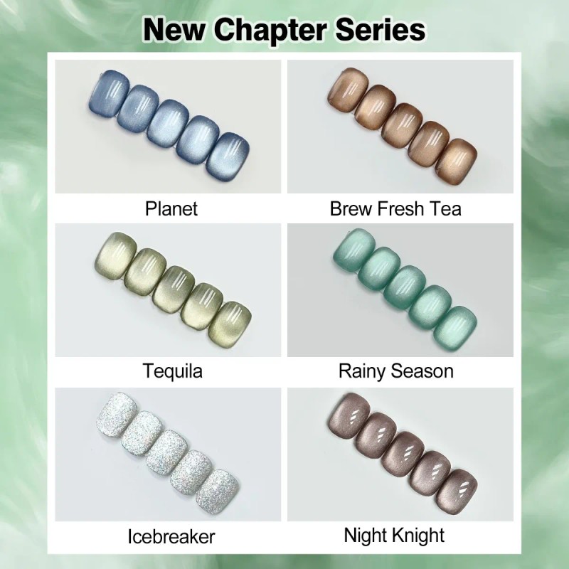 Esmaltes Uñas Gel Efecto Ojo Gato 6 Unidades 12 Ml+