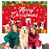 Funmemoir Christmas Backdrop Banner, Dog Christmas Photo Backdrop, Merry Christmas