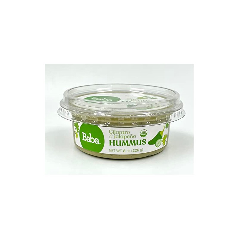 Baba Organic Hummus (8 oz) - USDA Organic, Gluten Free,