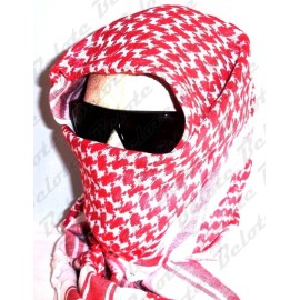 British SAS Shemagh Balaclava Khuffiah Red & White NEW