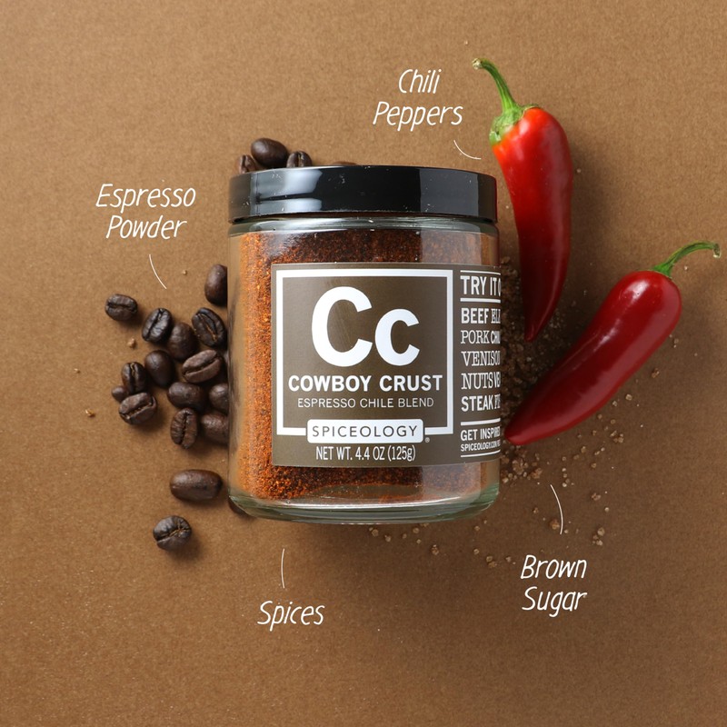 Spiceology – Cowboy Crust Espresso Chile Rub – Bold Coffee