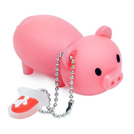 BORLTER CLAMP Cute USB Stick 32 GB Memory Stick with Cute Pink Pig Model, Gift for Students and Children