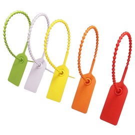 Gurxi Strong Cable Ties Tags Cable Ties Multicoloured Plastic Cable Ties Labels Plastic Seals Cable Tie Tags, Plastic Seal Bag for Clothing Shoes Bags Pack of 100