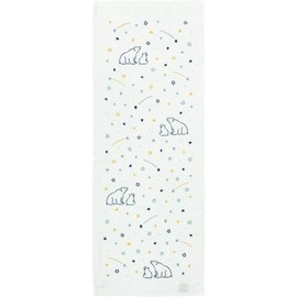 Hayashi FO207103 Face Towel, Approx. 13.4 x 35.4 inches (34 x 90 cm), Senshu Gauze Pile, Polar Star
