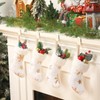 Glimin 12 Pcs 9 Inch Mini Christmas Stockings Faux Fur