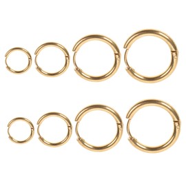 Beavorty 4 pairs Minimalist Hoop Earrings for Women Elegant Circle Ear Jewelry Hypoallergenic Design for Daily Wear and Special Occasions