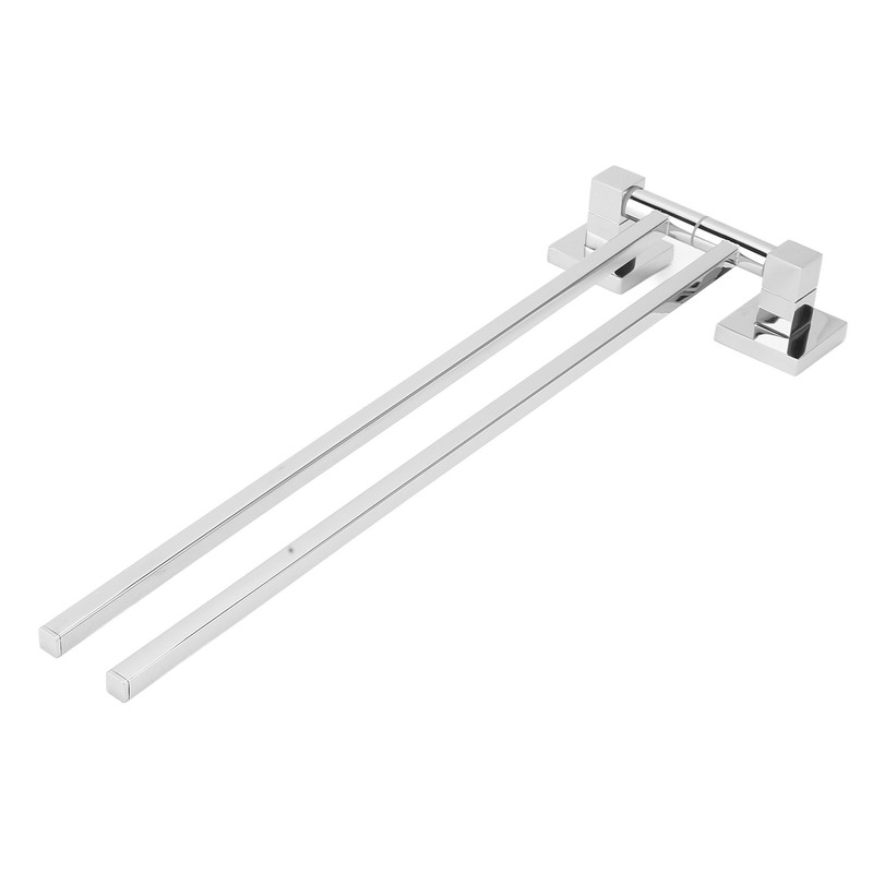 Stainless Steel Towel Rack Bar 180° Rotatable Towel Bathrobe Hanger