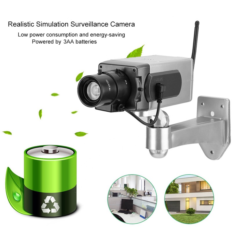 Outdoor Indoor Power Simulation Fake Dummy Camera Security CCTV LED