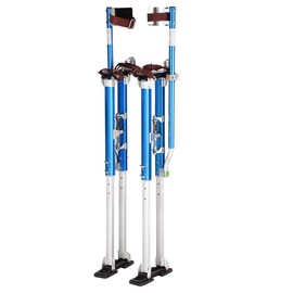 Yescom 36" - 50" Aluminum Drywall Stilts Height Adjustable Lifts Tool for Sheetrock Painting Painter Taping Blue