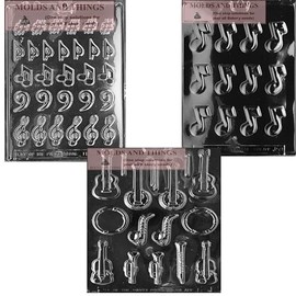 Chocolate mold Musical notes Musical instrument music music note Chocolate Candy Mold With © Candy Making Instruction