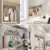 PELLUM 2-Pack Coat Rack Wall Mounted - 5 Double Hooks,