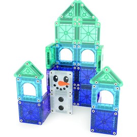 Magna-Tiles microMAGS Winter Wonder Travel Set 26-Piece Magnetic Construction Set, The Original Magnetic Building Brand