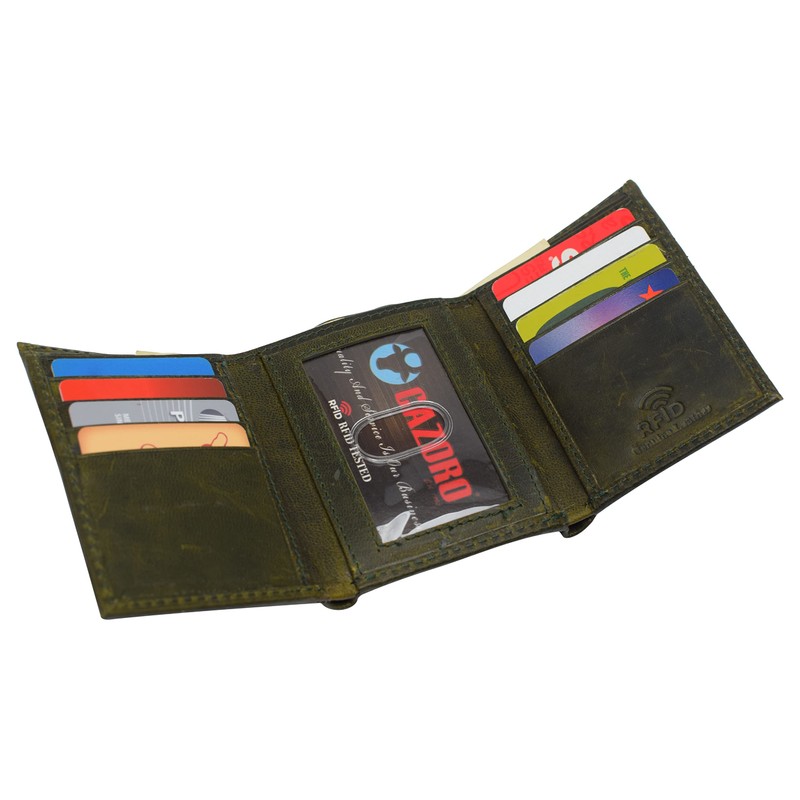 CAZORO Real Cowhide Leather Wallets for Men RFID Blocking Slim