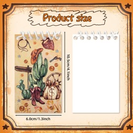 Kleine Spiralnotizblock, Western-Cowboy-Notizbücher, Mini-Notizbuch, Taschennotizblock für Zuhause, Büro, Uni, Schulbedarf, Cowboy-Liebhaber, Geschenke, 6,1 x 9,9 cm, 8 Stück
