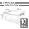 Citylife 10 Packs Small Storage Box Plastic Storage box Stackable