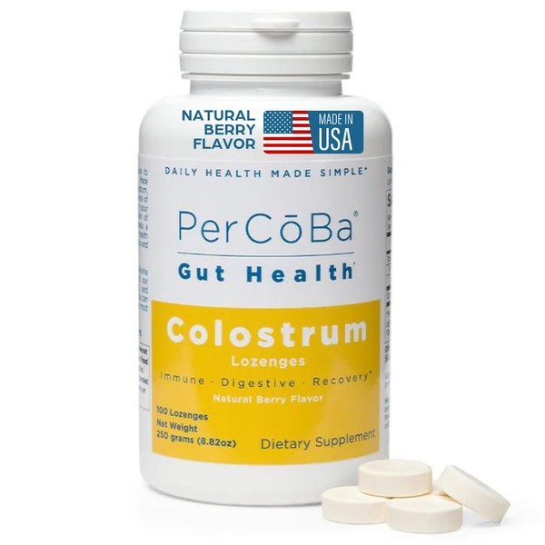 PERCOBA Bovine Colostrum Lozenges - 100 Count - First Milking