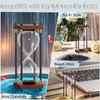 Empty Hourglass Fillable, Wooden Frame DIY Sand Timer, 10 Inch